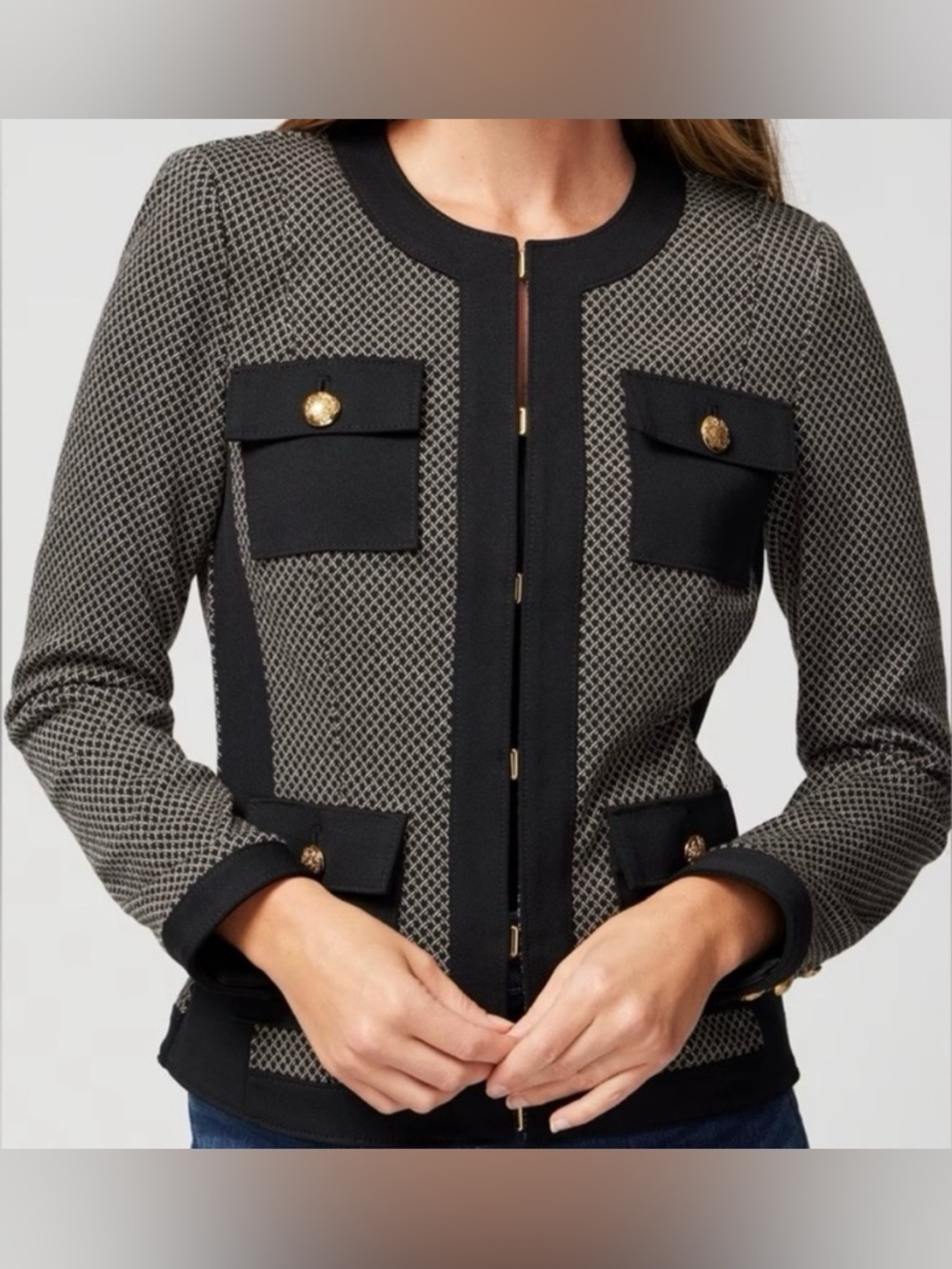 NWT White House Black Market Knit Blazer Size 12